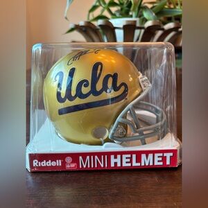 Troy Aikman Signed UCLA Bruins Mini Helmet Player COA